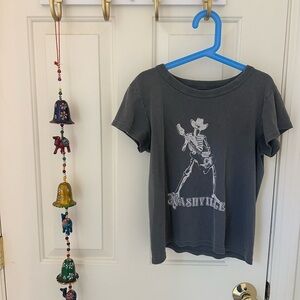 John Galt Brandy Melville Nashville Skeleton Graphic Tee